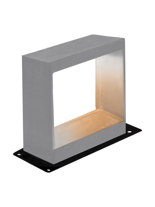 Zambelis Lights Φωτιστικό Κολωνάκι Εξωτερικού Χώρου με Ενσωματωμένο LED σε Γκρι Χρώμα E190 